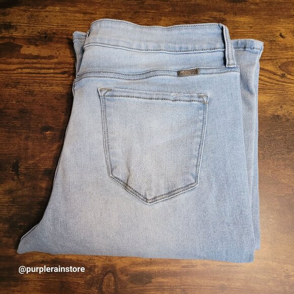 Kancan Jeans Size 31 High Rise Flare Stretch Light Wash Denim Western Rodeo - Picture 3 of 12